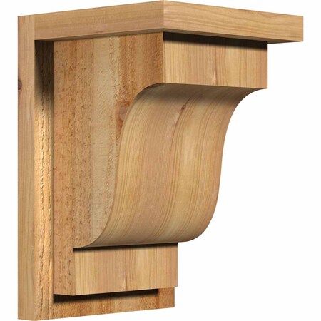 Ekena Millwork Newport Rough Sawn Corbel w/Backplate, Western Red Cedar, 8"W x 8"D x 12"H COR08X08X12NEW01RWR